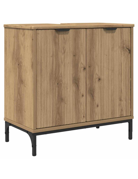 Set di mobili per il bagno 4 pz Rovere artigianale