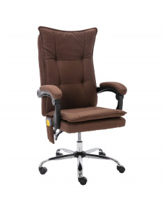 Sedia Massaggiante da Ufficio Marrone in Tessuto 2