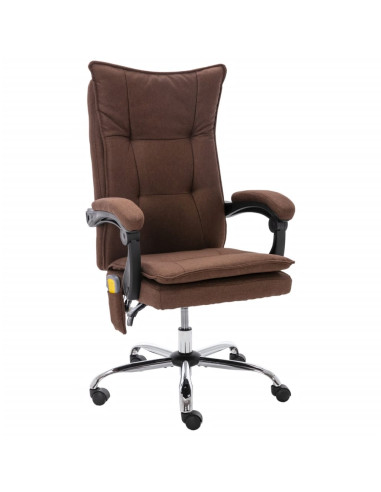 Sedia Massaggiante da Ufficio Marrone in Tessuto