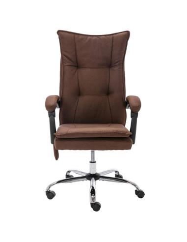 Sedia Massaggiante da Ufficio Marrone in Tessuto