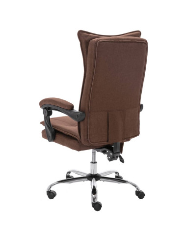 Sedia Massaggiante da Ufficio Marrone in Tessuto