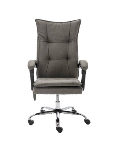 Sedia Massaggiante da Ufficio Grigia in Tessuto