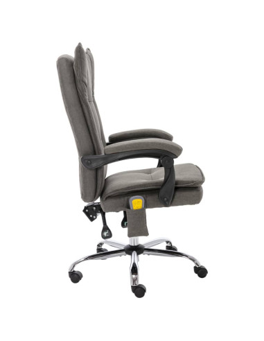 Sedia Massaggiante da Ufficio Grigia in Tessuto