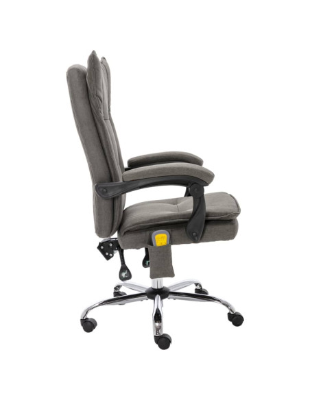 Sedia Massaggiante da Ufficio Grigia in Tessuto