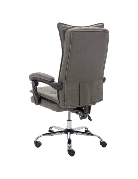 Sedia Massaggiante da Ufficio Grigia in Tessuto