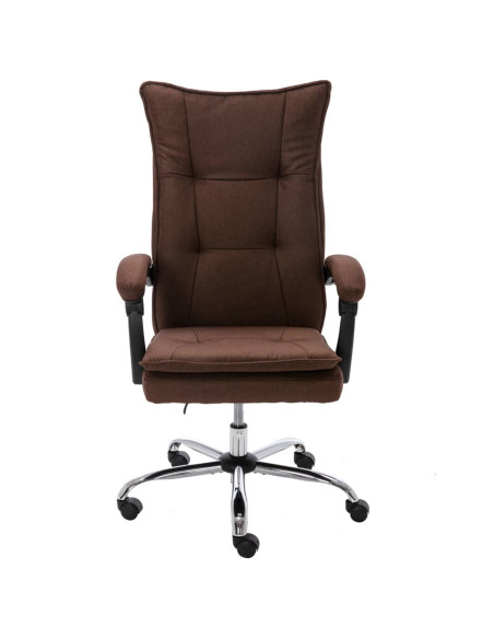 Sedia da Ufficio Marrone in Tessuto