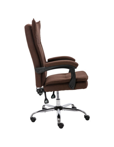 Sedia da Ufficio Marrone in Tessuto