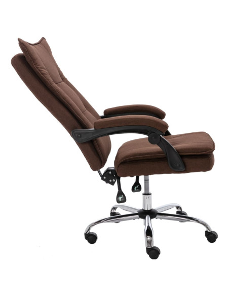 Sedia da Ufficio Marrone in Tessuto