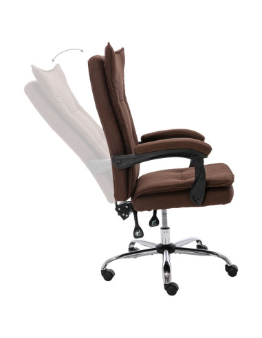 Sedia da Ufficio Marrone in Tessuto