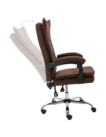 Sedia da Ufficio Marrone in Tessuto