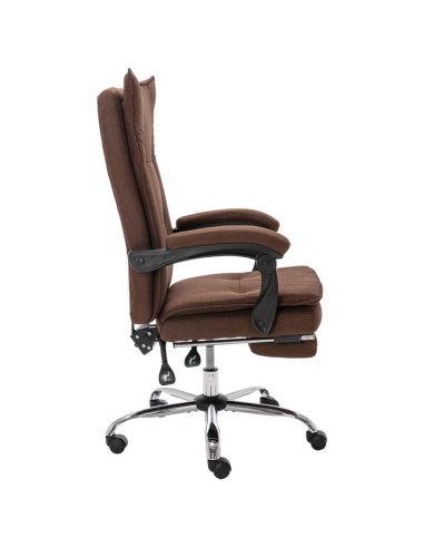 Sedia da Ufficio Marrone in Tessuto