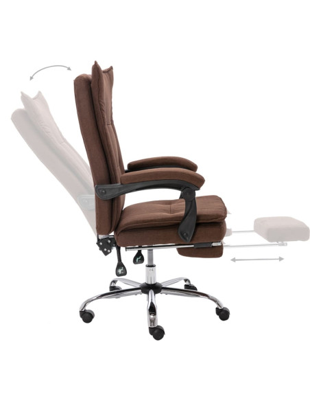 Sedia da Ufficio Marrone in Tessuto