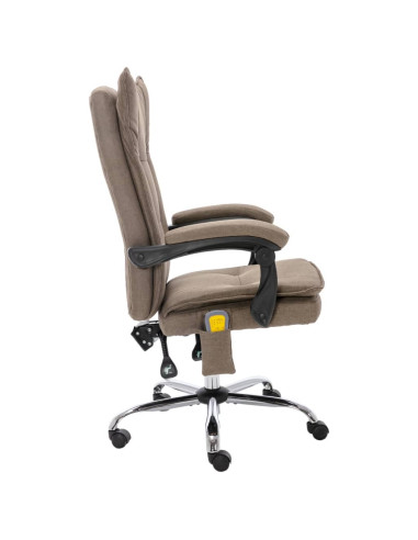 Sedia Massaggiante da Ufficio Tortora in Tessuto