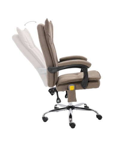 Sedia Massaggiante da Ufficio Tortora in Tessuto