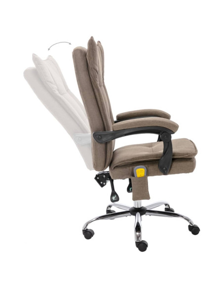 Sedia Massaggiante da Ufficio Tortora in Tessuto