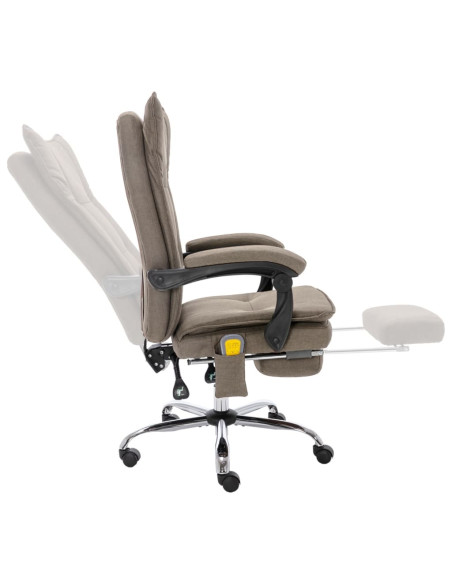 Sedia Massaggiante da Ufficio Tortora in Tessuto