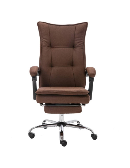 Sedia Massaggiante da Ufficio Marrone in Tessuto