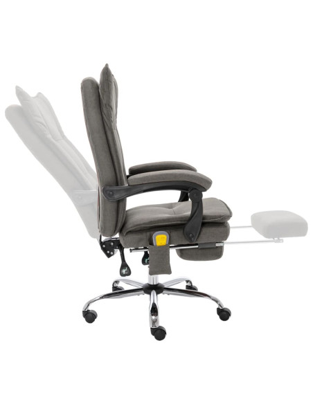 Sedia Massaggiante da Ufficio Grigia in Tessuto