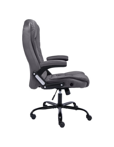 Sedia da Ufficio Grigio Scuro in Velluto