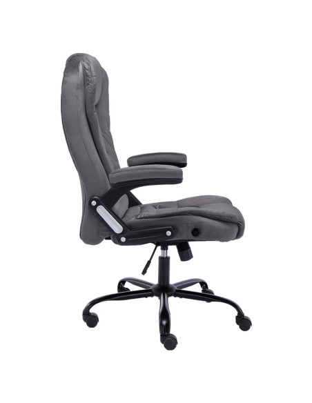 Sedia da Ufficio Grigio Scuro in Velluto