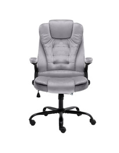 Sedia da Ufficio Grigio Chiaro in Velluto 2