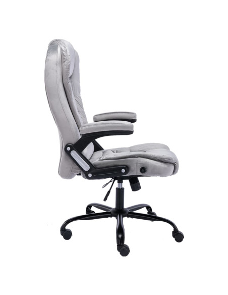 Sedia da Ufficio Grigio Chiaro in Velluto