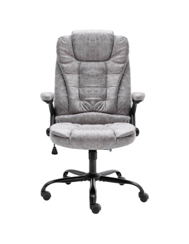 Sedia da Ufficio Grigio Chiaro in Scamosciato