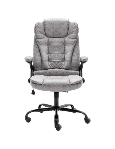 Sedia da Ufficio Grigio Chiaro in Scamosciato