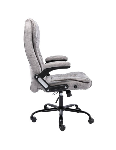 Sedia da Ufficio Grigio Chiaro in Scamosciato