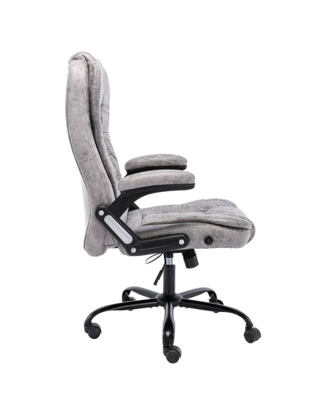 Sedia da Ufficio Grigio Chiaro in Scamosciato