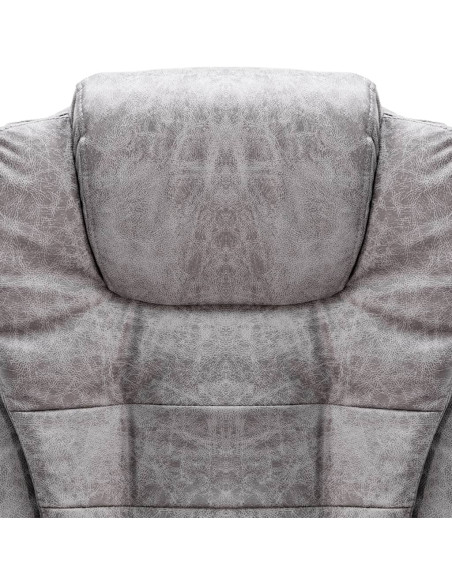 Sedia da Ufficio Grigio Chiaro in Scamosciato