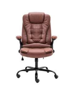 Sedia da Ufficio Marrone Chiaro in Scamosciato 2