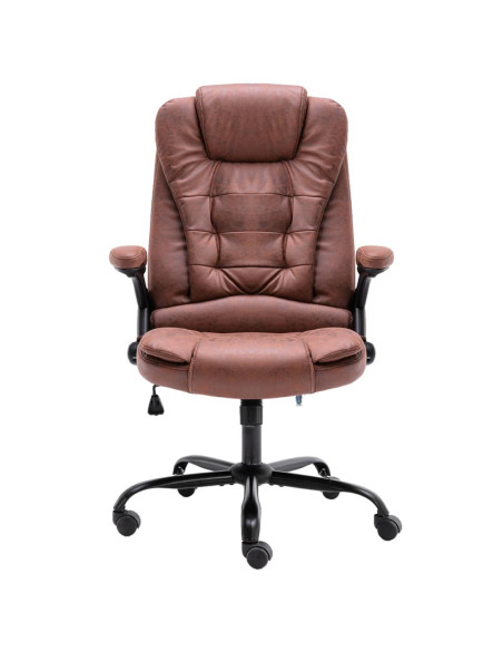 Sedia da Ufficio Marrone Chiaro in Scamosciato