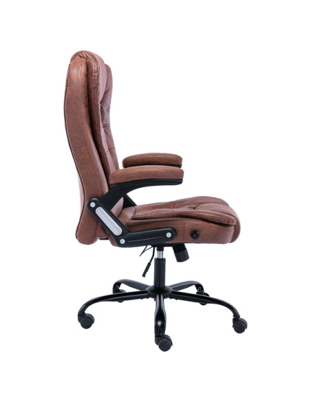 Sedia da Ufficio Marrone Chiaro in Scamosciato