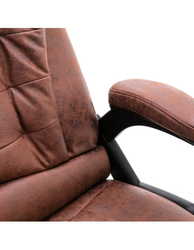 Sedia da Ufficio Marrone Chiaro in Scamosciato