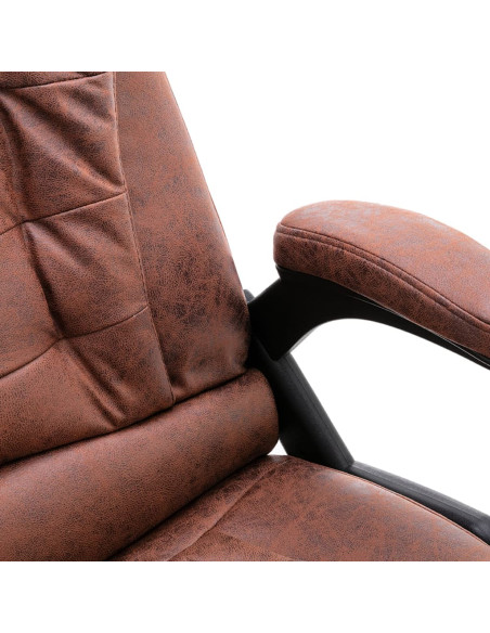 Sedia da Ufficio Marrone Chiaro in Scamosciato