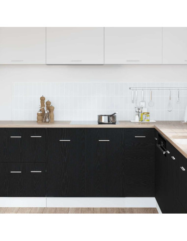 Mobile Sotto Lavello Rovere Nero 80x46x81,5 cm Legno Ingegnerizzato