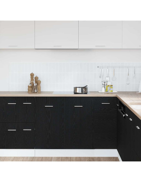 Mobile Sotto Lavello Rovere Nero 80x46x81,5 cm Legno Ingegnerizzato