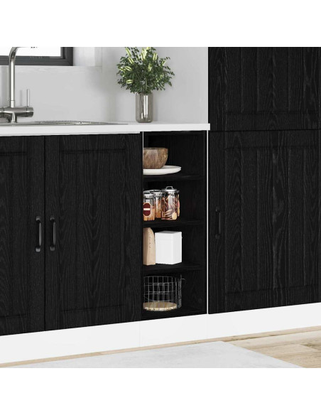 Base per Cucina Riga Rovere nero 30 x 44,5 x 81,5 cm