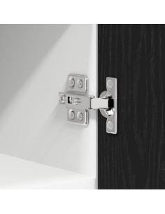 Armadio pensile con porta Riga 2 pcs Rovere Affumicato e Bianco 2