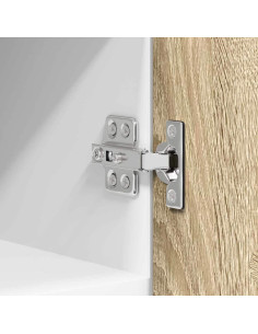 Armadio pensile con porta Riga 2 pcs Quercia Sonoma e Bianca 2