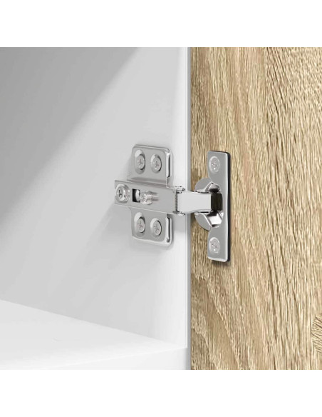 Armadio pensile con porta Riga 2 pcs Quercia Sonoma e Bianca