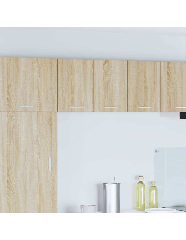 Armadio pensile con porta Riga 2 pcs Quercia Sonoma e Bianca