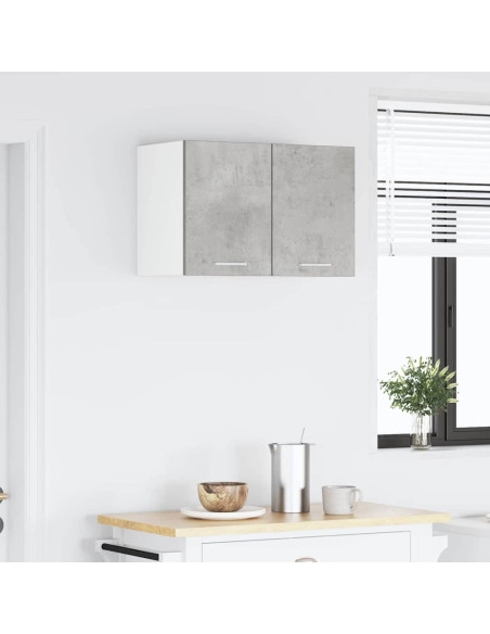 Armadio pensile Riga Grigio Cemento e Bianco 30 x 31 x 40 cm