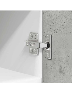 Armadio pensile con porta Riga 2 pcs Grigio Cemento e Bianco 2