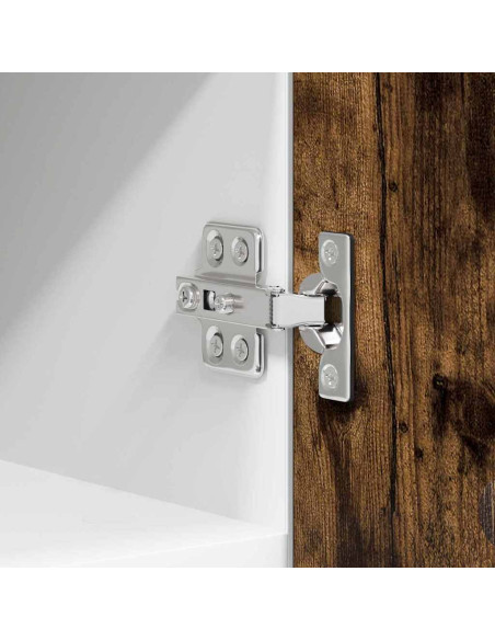 Armadio pensile Riga Rovere Affumicato e Bianco 30 x 31 x 40 cm