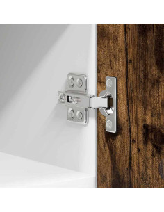 Armadio pensile con porta Riga 2 pcs Rovere Affumicato e Bianco 2