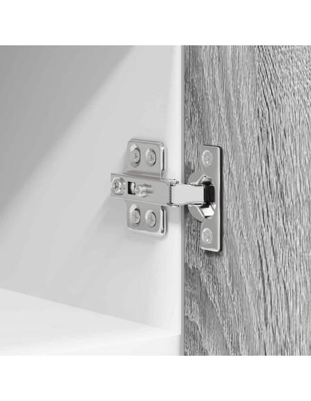 Armadio pensile Riga Grigio Sonoma e Bianco 30 x 31 x 40 cm