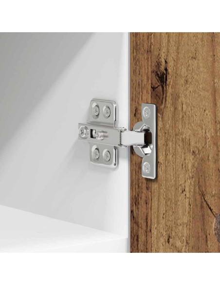 Armadio pensile Riga Rovere Affumicato e Bianco 30 x 31 x 40 cm