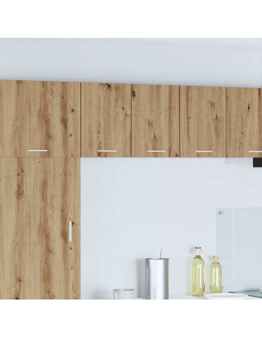 Armadio pensile con porta Riga 2 pcs Rovere Artigiano e Bianco